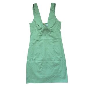 green emerald velvet dress Layla Williams Green Keyhole Halter Neck A-Line Dress Sky High Moive